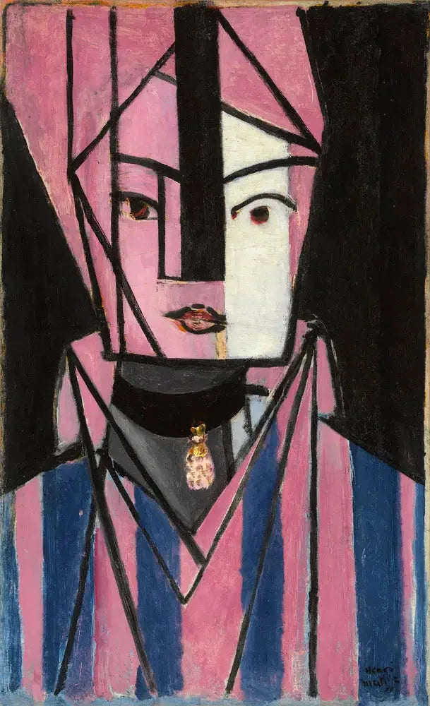 Vit och rosa huvud - Henri Matisse