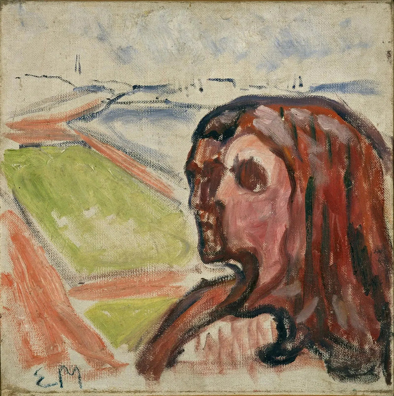 Huvud mot huvud i ett landskap - Edvard Munch
