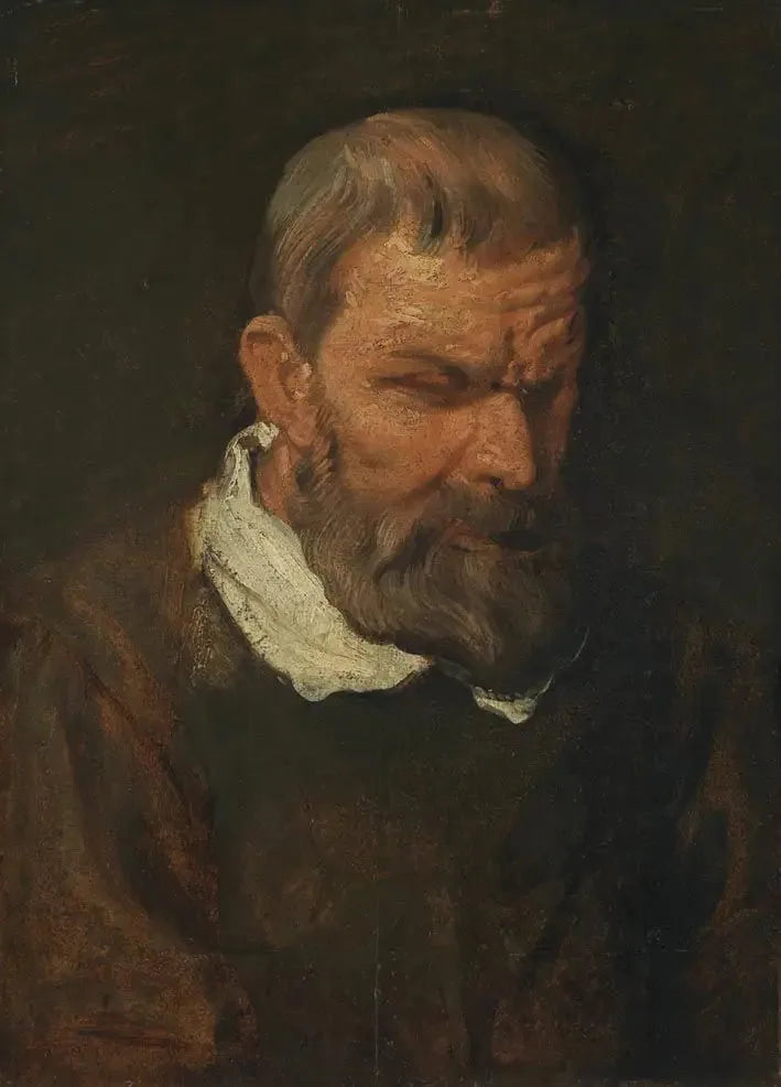 Studiehuvud av en apostel - Antoine van Dyck