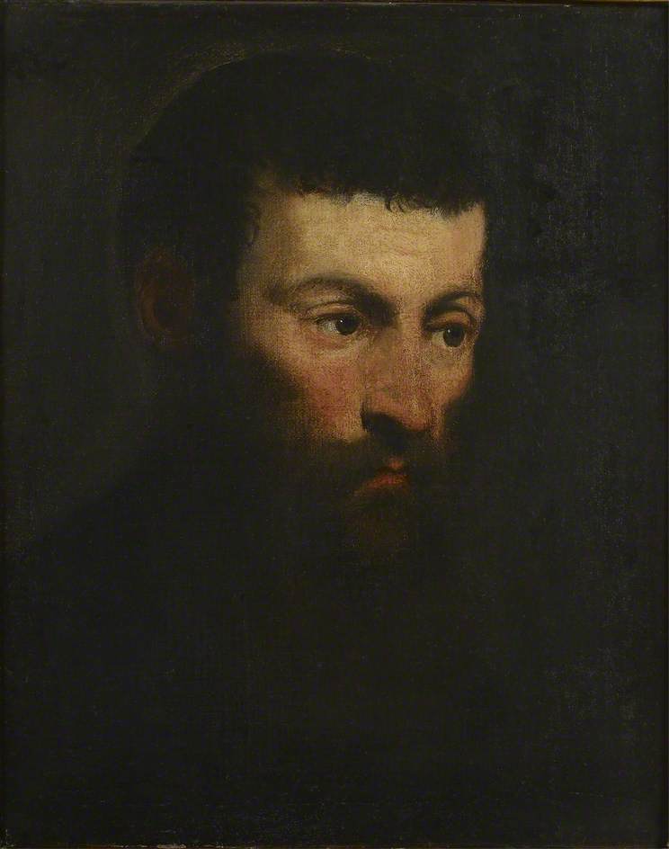Skäggig manshuvud - Jacopo Tintoretto