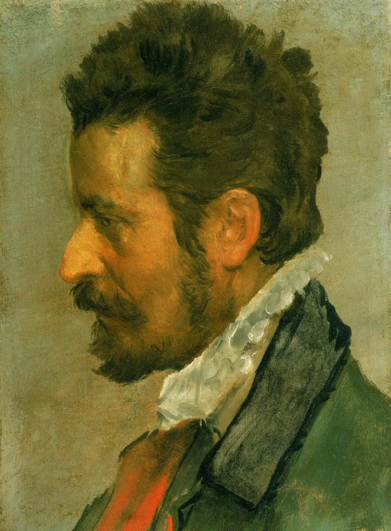 Manprofilhuvud - Annibale Carracci
