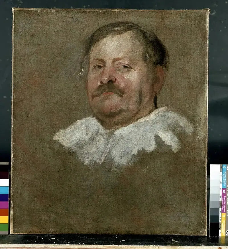 Manhuvud med fallande skägg - Antoine van Dyck