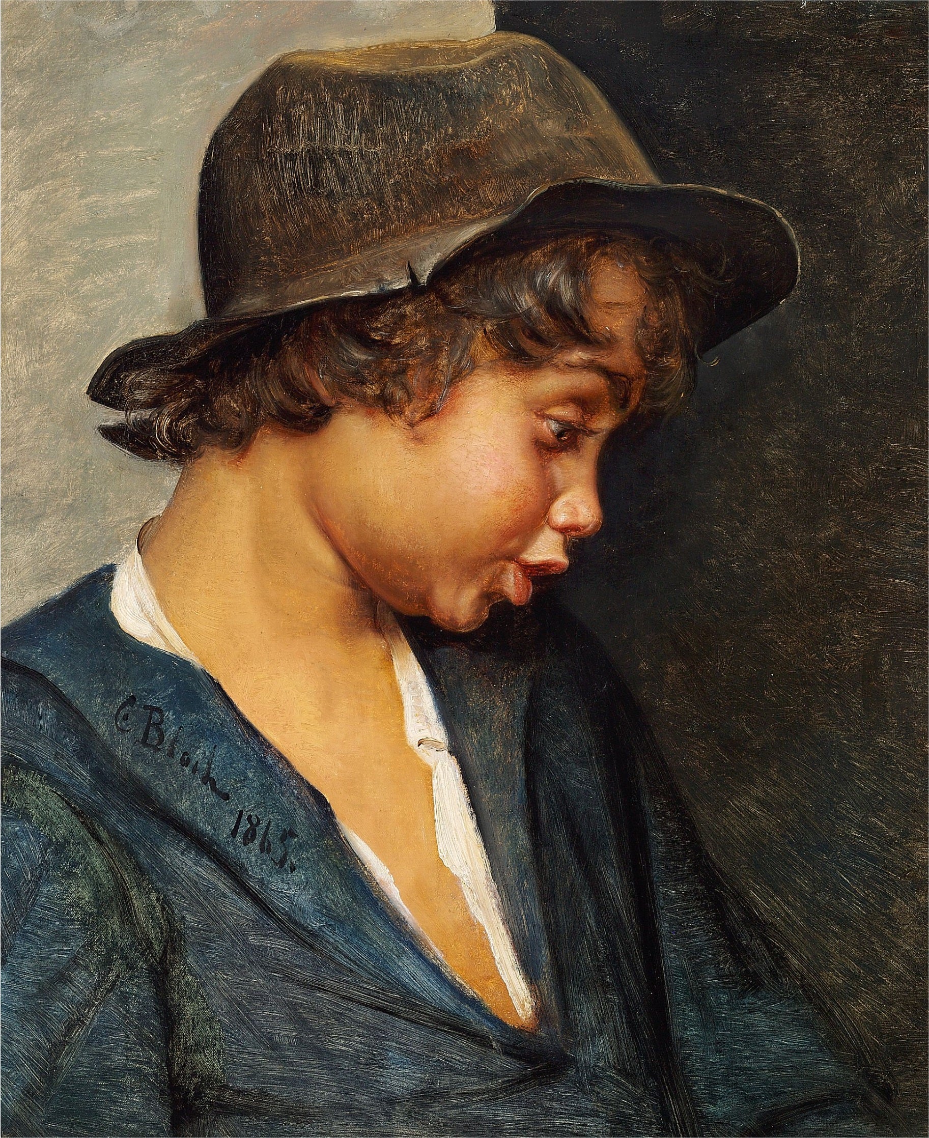 Tête d’un garçon italien - Carl Heinrich Bloch - Alpha Reproduction