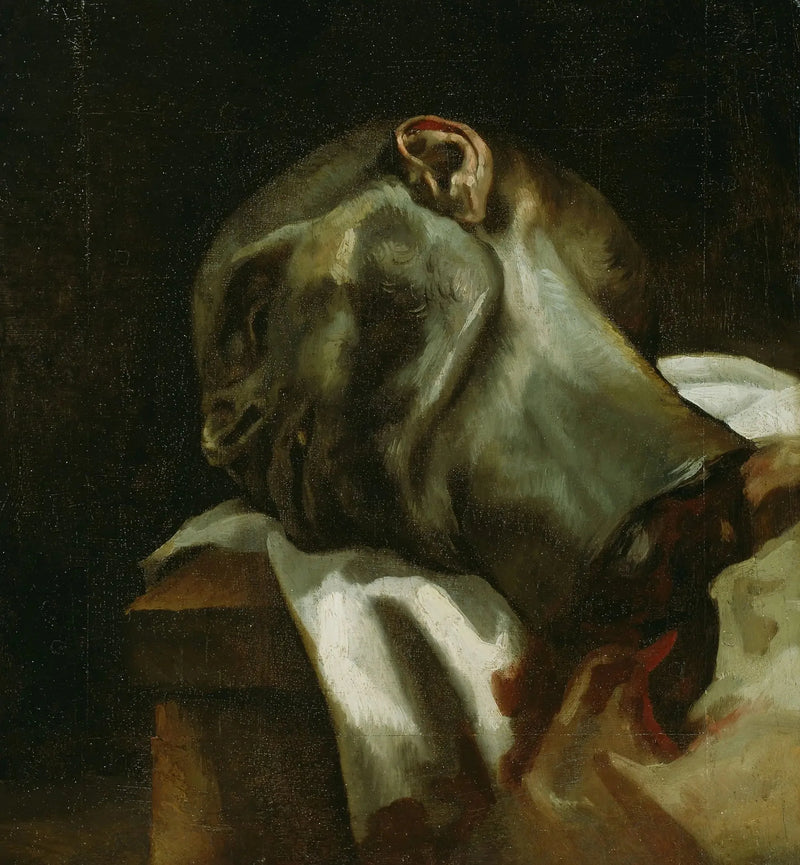 Huvud av en guillotinerad man - Théodore Géricault