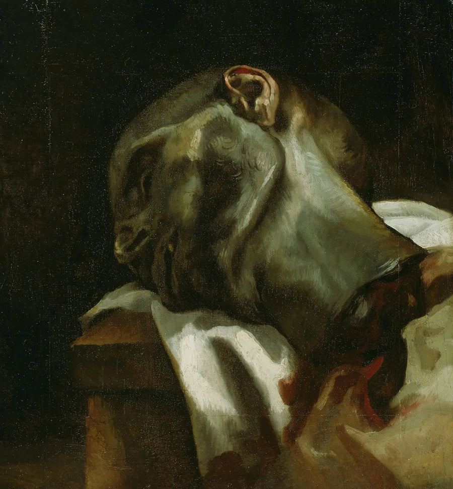 Huvud av en guillotinerad man - Théodore Géricault