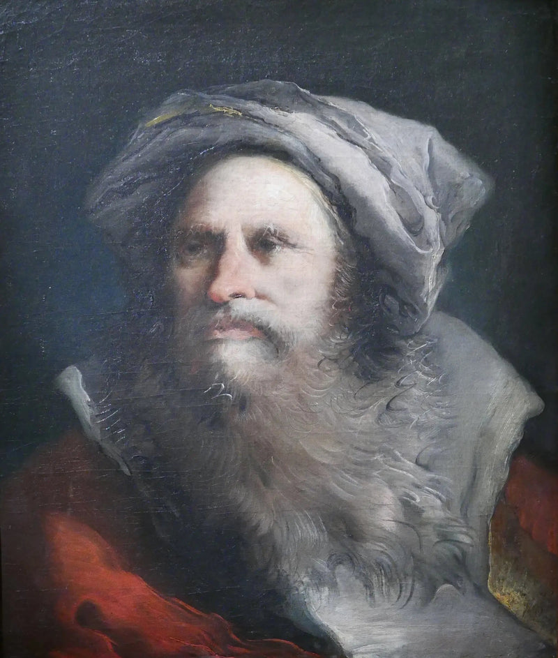 Ett orientaliskt huvud med grått skägg - Giovanni Battista Tiepolo