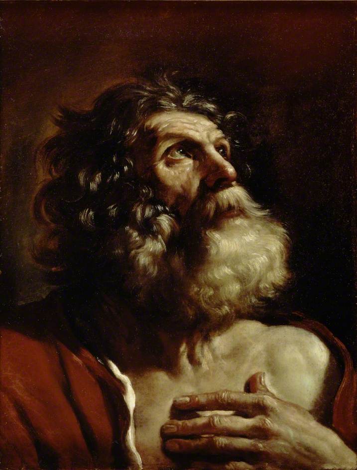 En gammal mans huvud - Guercino
