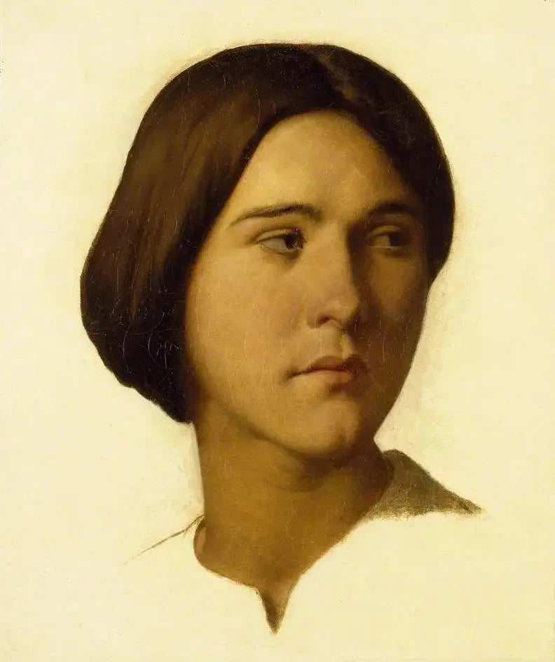 En ung kvinnas huvud - Hippolyte Flandrin