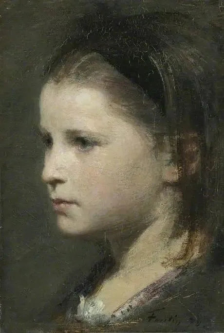 En ung flickas huvud - Henri Fantin-Latour