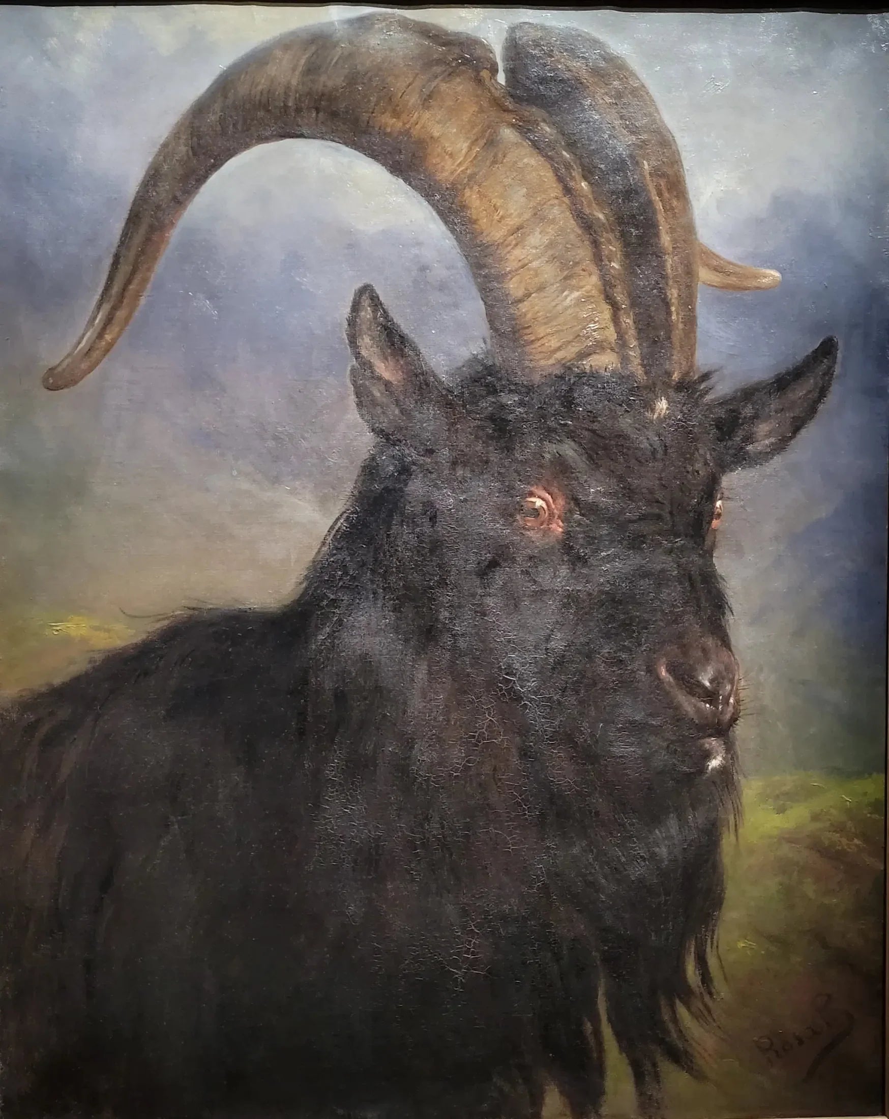 Tête de bouc - Rosa Bonheur image 1 copie peinte à la main à l’huile