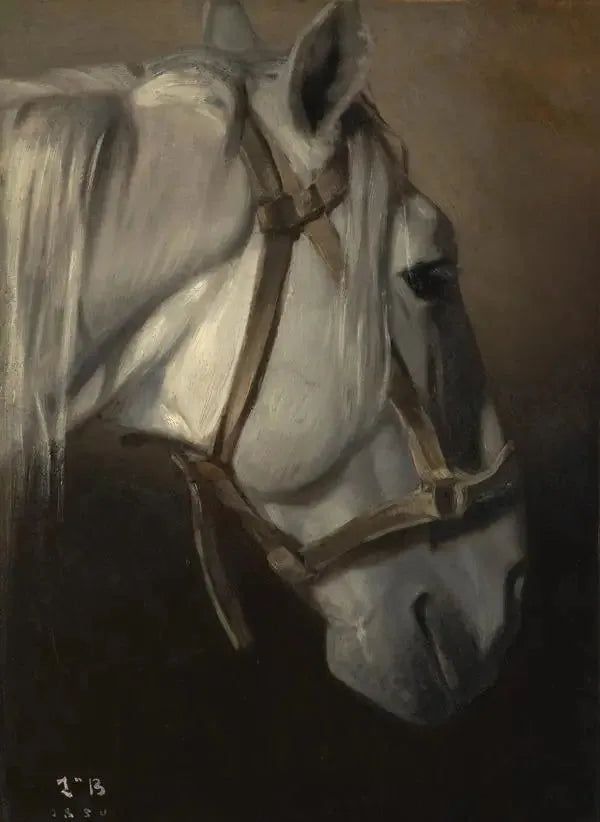 Vit hästhuvud - Léon Bonnat