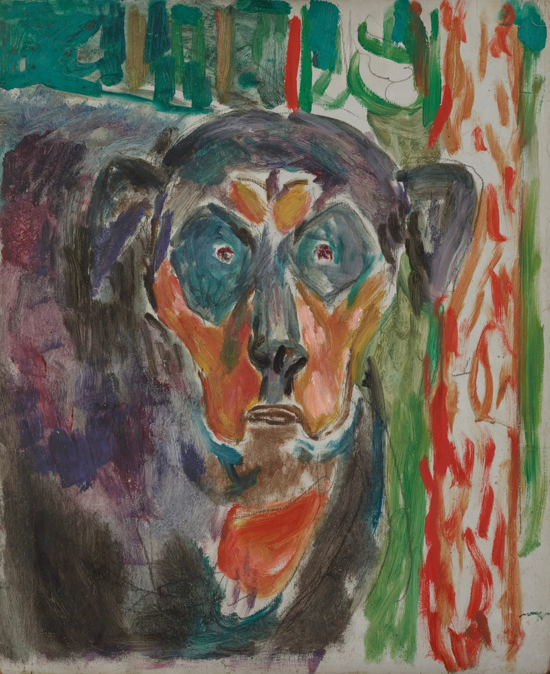 Hundhuvud - Edvard Munch