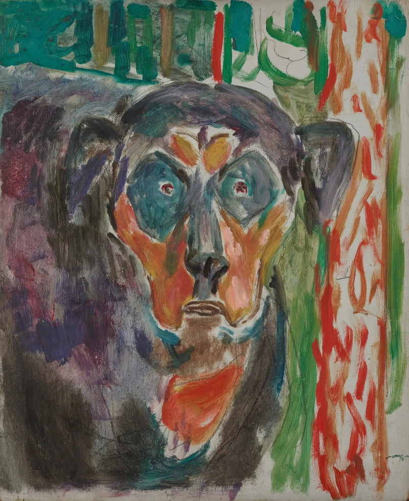 Hundhuvud - Edvard Munch