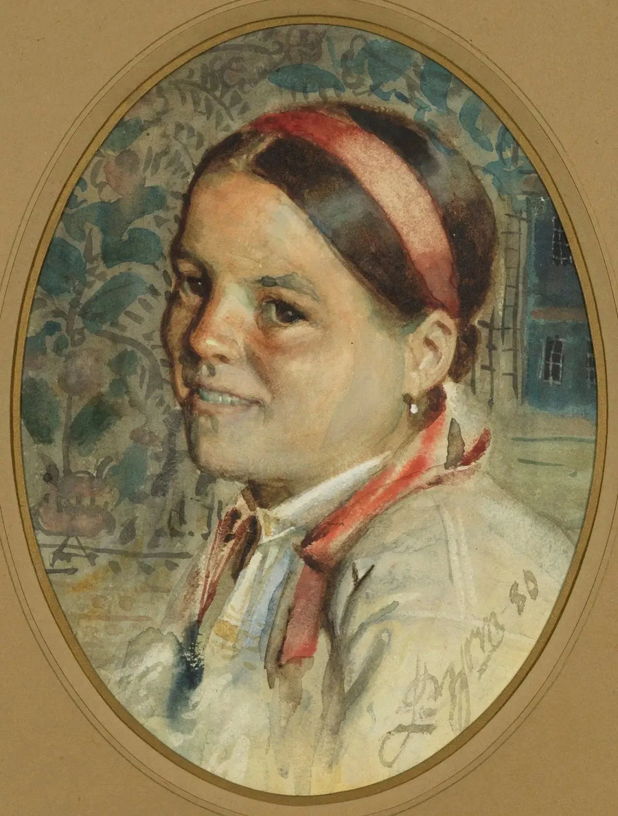 Kvinnohuvud - Anders Zorn