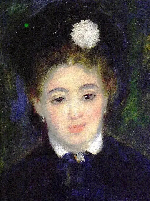 Kvinnohuvud i svart - Pierre-Auguste Renoir