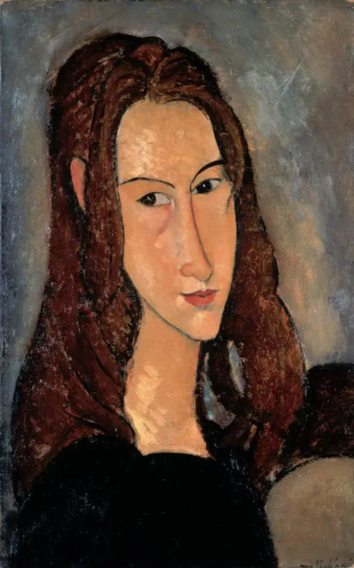Jeanne Hébuternes huvud vänd åt höger - Amedeo Modigliani