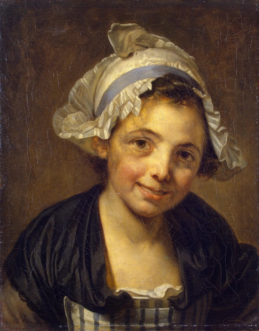 Ung flicka med mössa - Jean-Baptiste Greuze