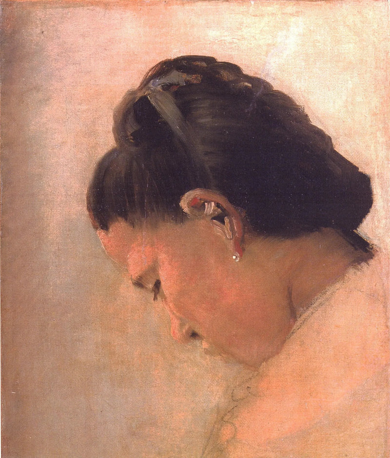 Ung flickas huvud - Georges Seurat