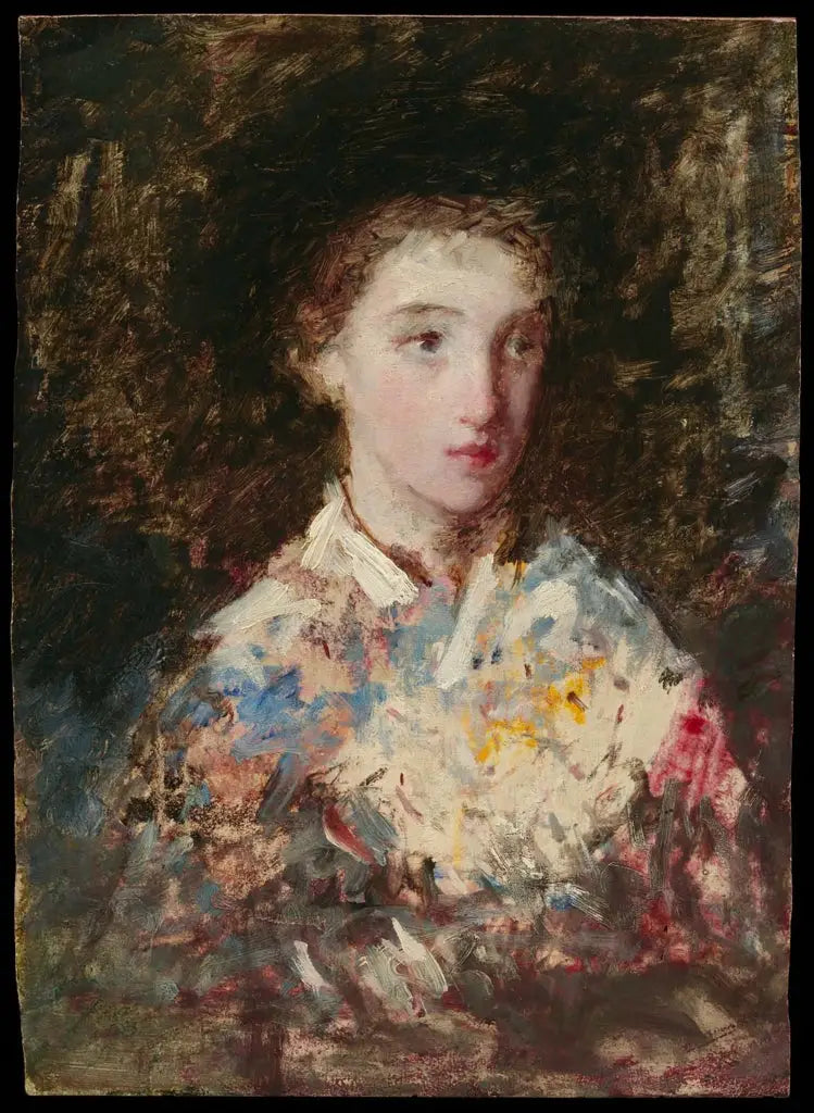 Ung flickas huvud - Mary Cassatt