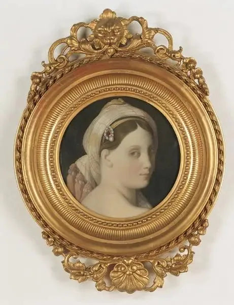 Huvud av den stora odaliskan - Jean-Auguste-Dominique Ingres