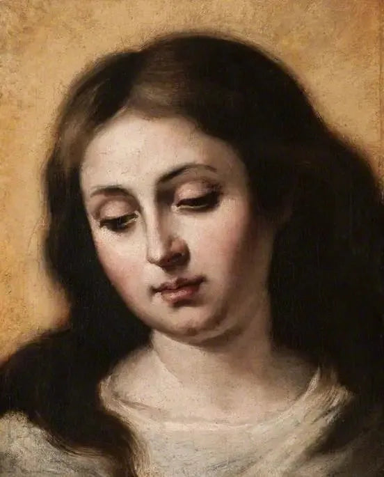 Madonnans huvud - Bartolomé Esteban Murillo
