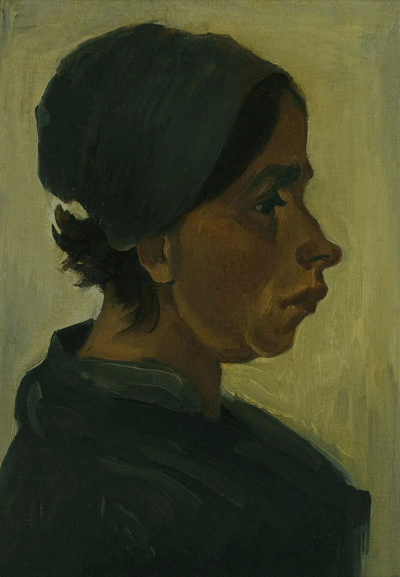 Bondehustru med svart mössa - Vincent van Gogh