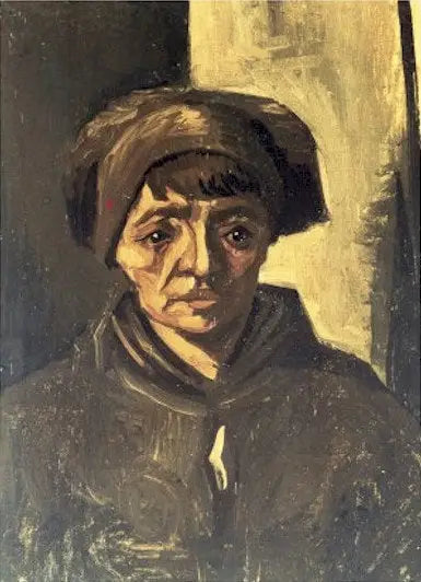 Bondehustru med svart mössa - Vincent van Gogh