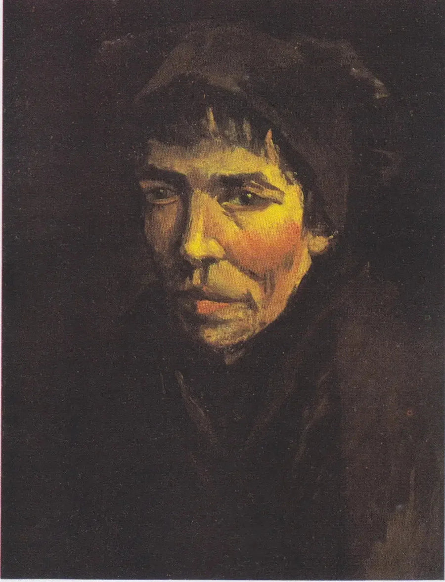 Bondehustru med svart mössa - Vincent van Gogh