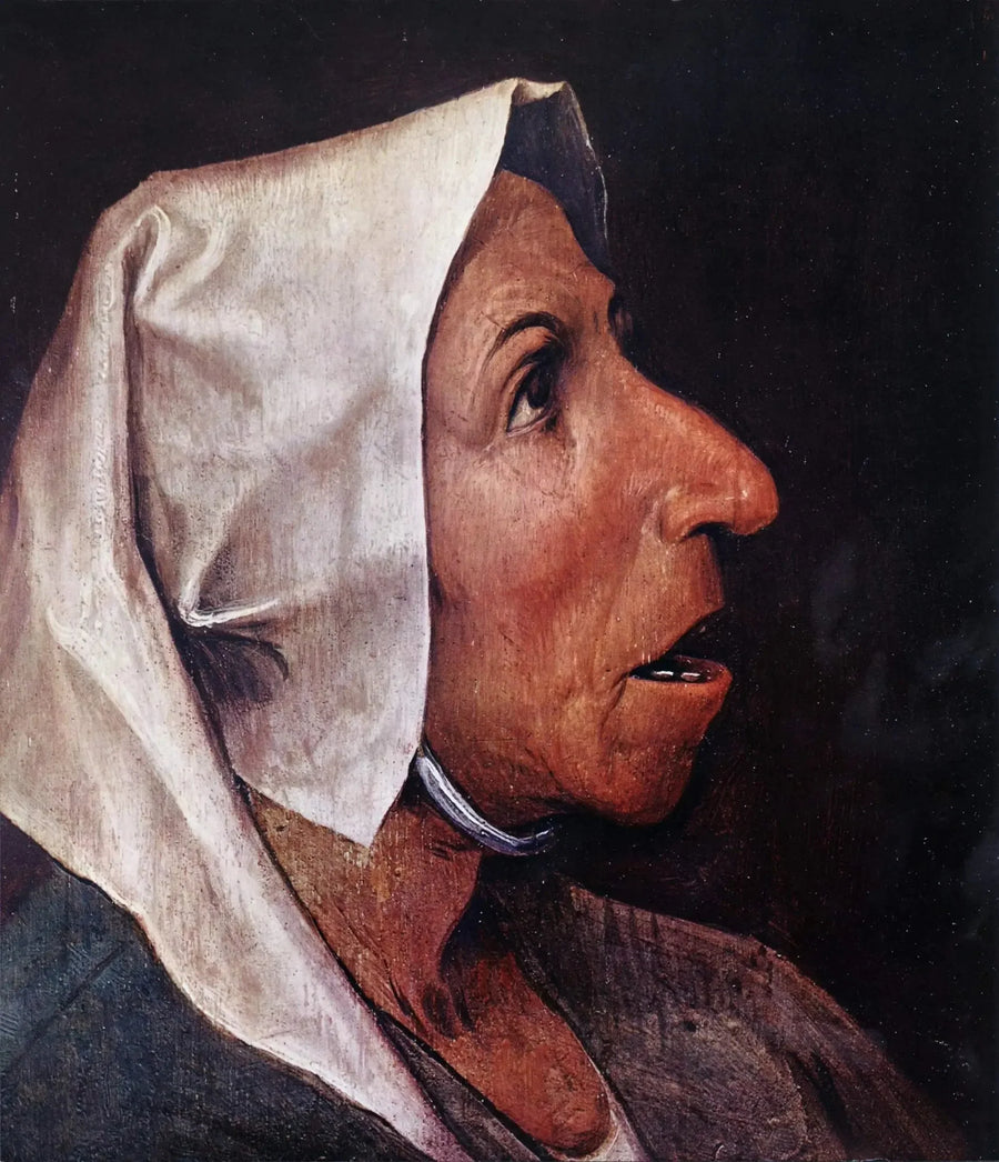 Flicka med huvudbonad - Pieter Brueghel den äldre