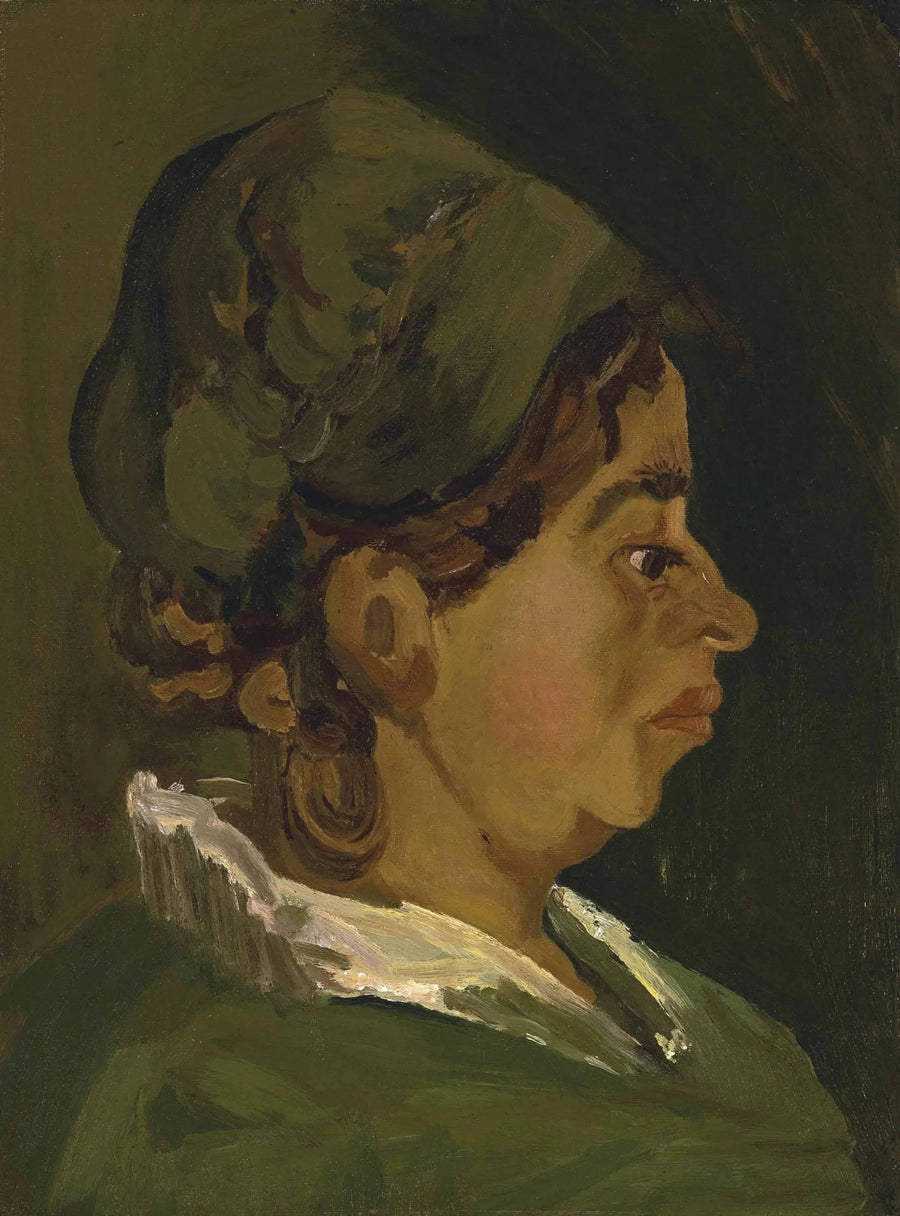 Bondehustru huvud: rät profil - Vincent van Gogh