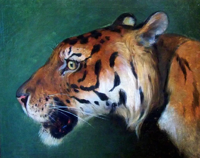 Tigerhuvud - Eugène Delacroix