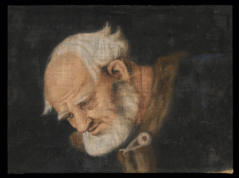 Gammal mans huvud (Nicodème?) - Hans Baldung Grien