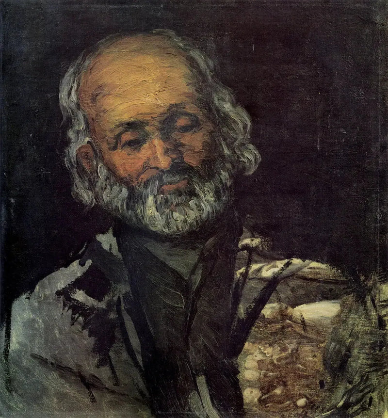 Gammal mans huvud - Paul Cézanne