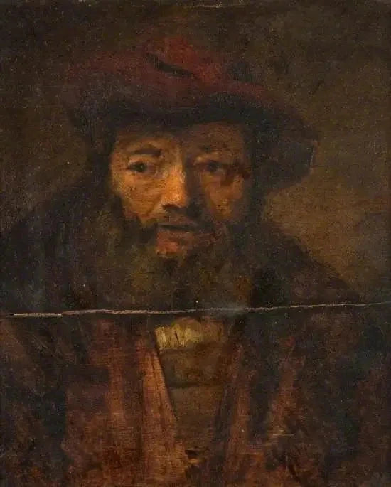 Skäggig manshuvud - Rembrandt