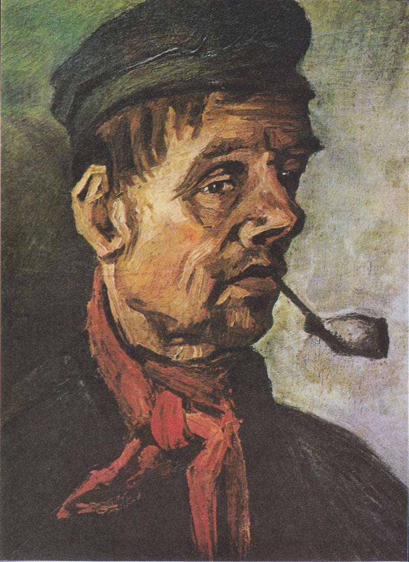 Manhuvud med en pipa - Vincent van Gogh