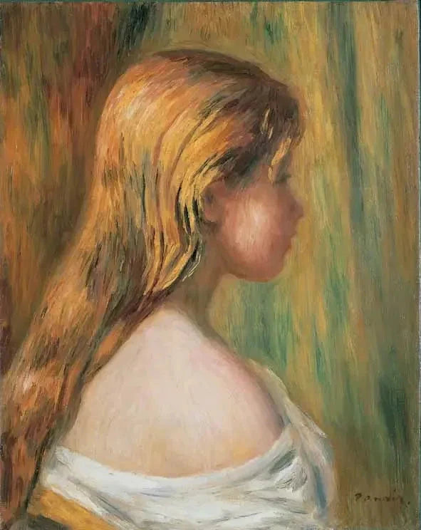 Ung flickas huvud - Pierre-Auguste Renoir
