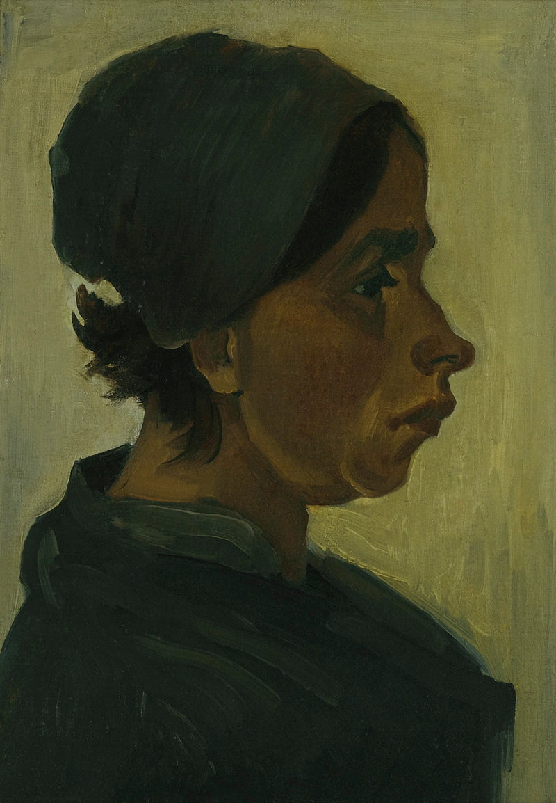 Bondehustru med svart mössa - Vincent van Gogh