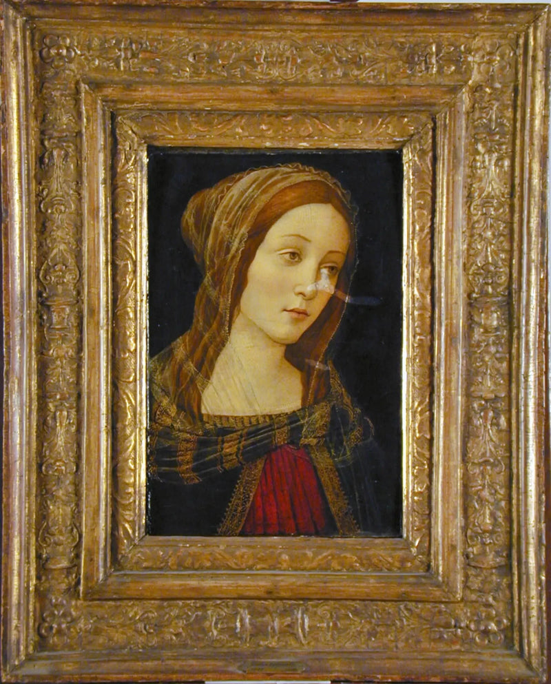 En helgonhuvud - Sandro Botticelli