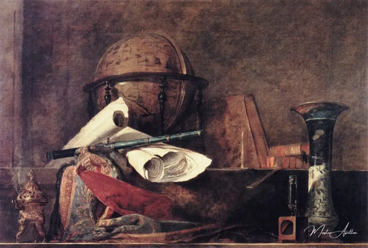 The Attributes of the Sciences - Jean Siméon Chardin - Reproductions de tableaux et peintures haut de gamme