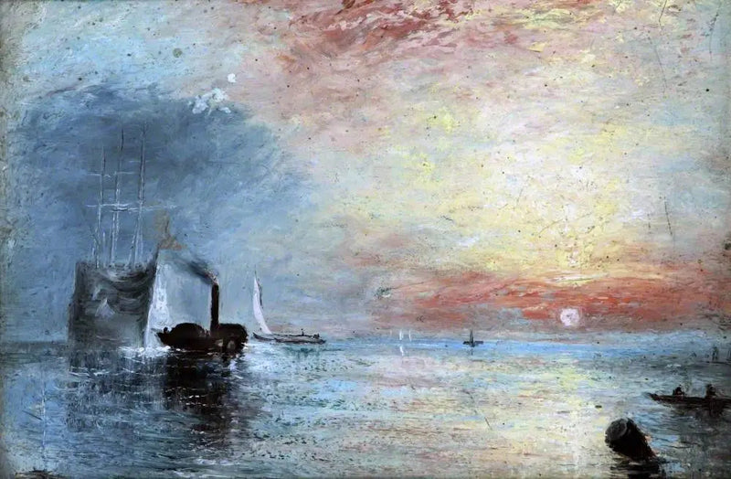 Den kämpande Temeraire som drogs till sin sista plats för att brytas ner, 1838 - J. M. W. Turner