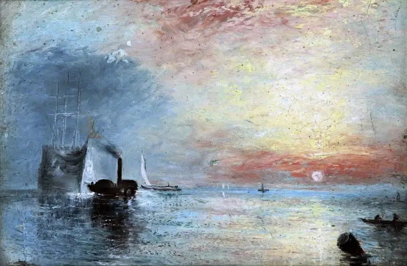 Den kämpande Temeraire som drogs till sin sista plats för att brytas ner, 1838 - J. M. W. Turner