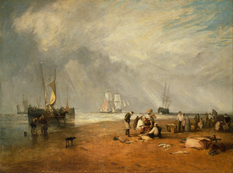Fiskmarknaden vid Hastings Beach - J. M. W. Turner