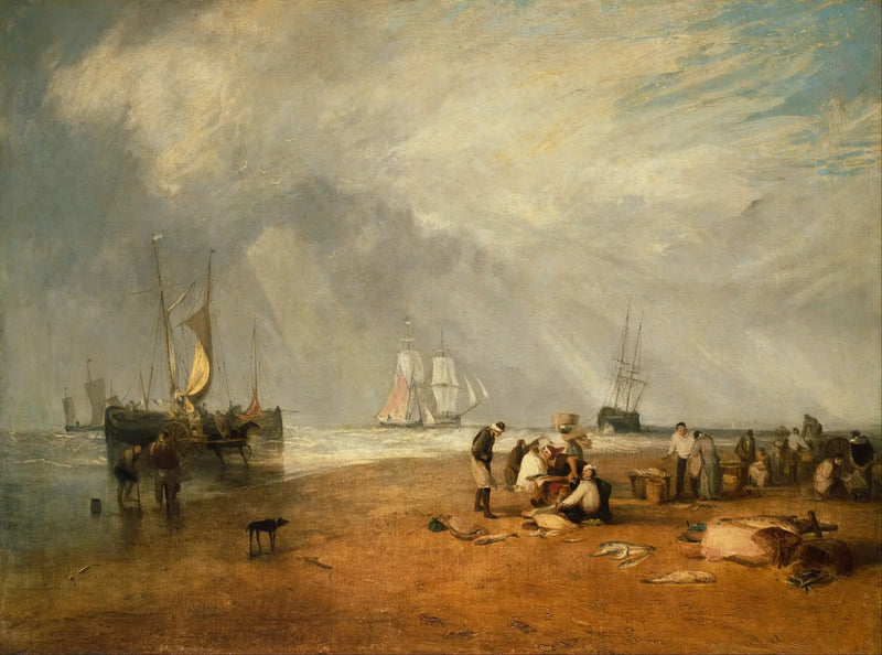 Fiskmarknaden vid Hastings Beach - J. M. W. Turner
