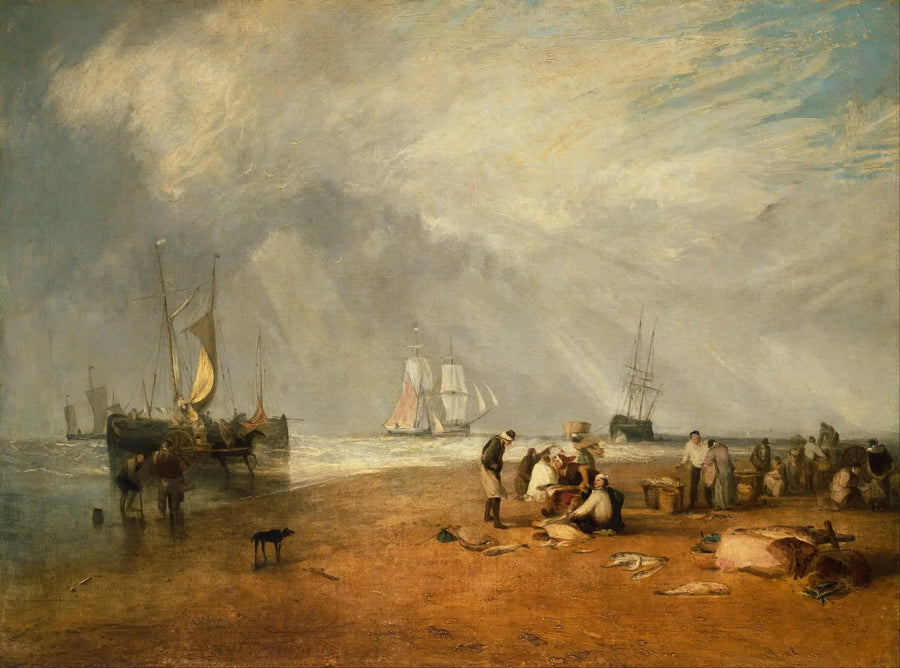 Fiskmarknaden vid Hastings Beach - J. M. W. Turner