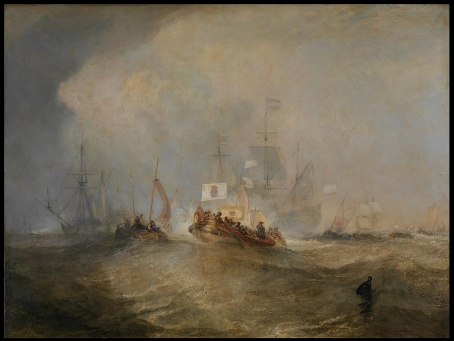 Prins av Oranien, Wilhelm III, avgick från Holland och landade vid Torbay, den 4 november 1688, efter en stormig passage - J. M. W. Turner
