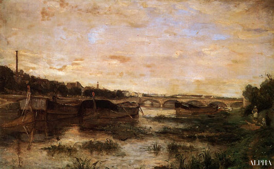 The Seine below the Pont d'Lena - Berthe Morisot - Reproductions de tableaux et peintures haut de gamme