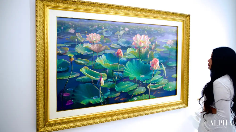 The Water Lilies II – Chaiyo | 160 x 100 cm Reproductions de tableaux à la peinture à l’huile