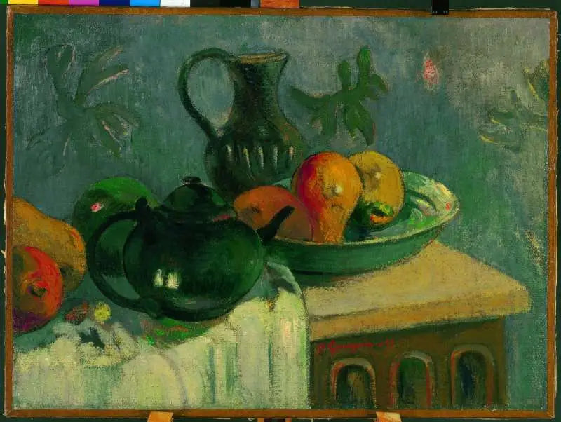Tekanna, kanna och frukter - Paul Gauguin