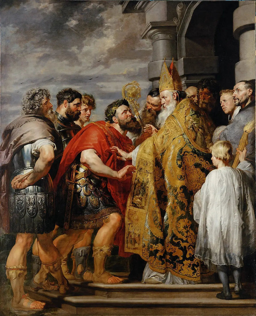 Theodose och Sankte Ambrosius - Peter Paul Rubens