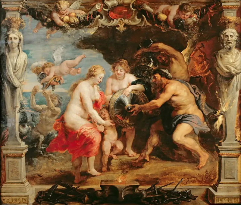 Thétis som får vapen av Vulcanus - Peter Paul Rubens